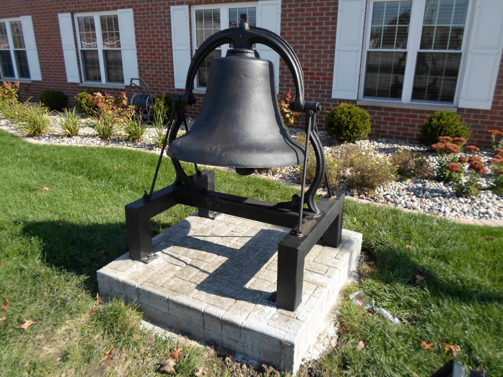 Historic township bell at Crete Township Hall