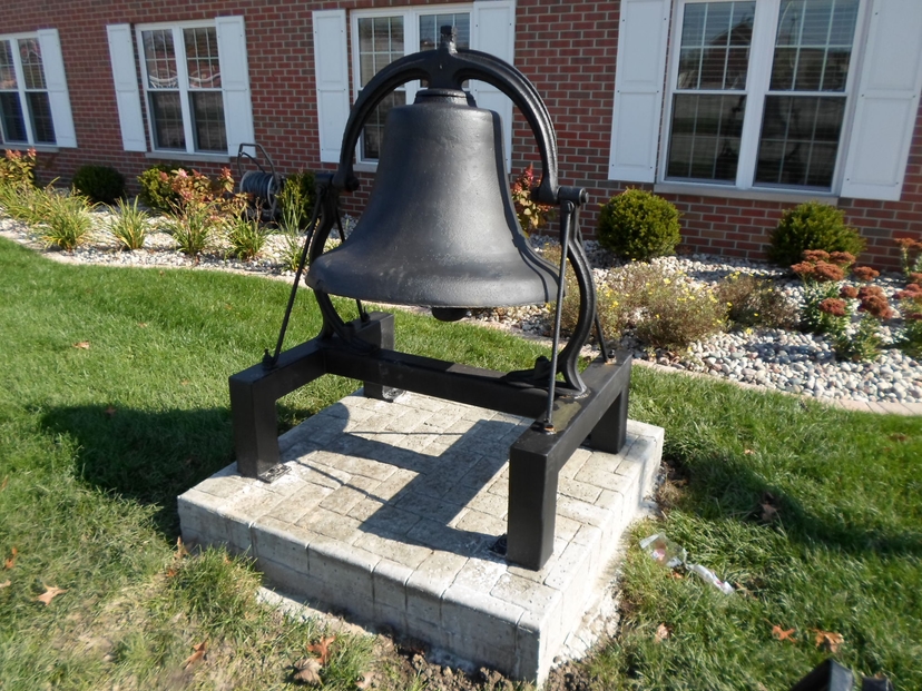 Historic bell at Crete Township Hall